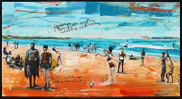 Christian Nicolson nz abstract artist, beach